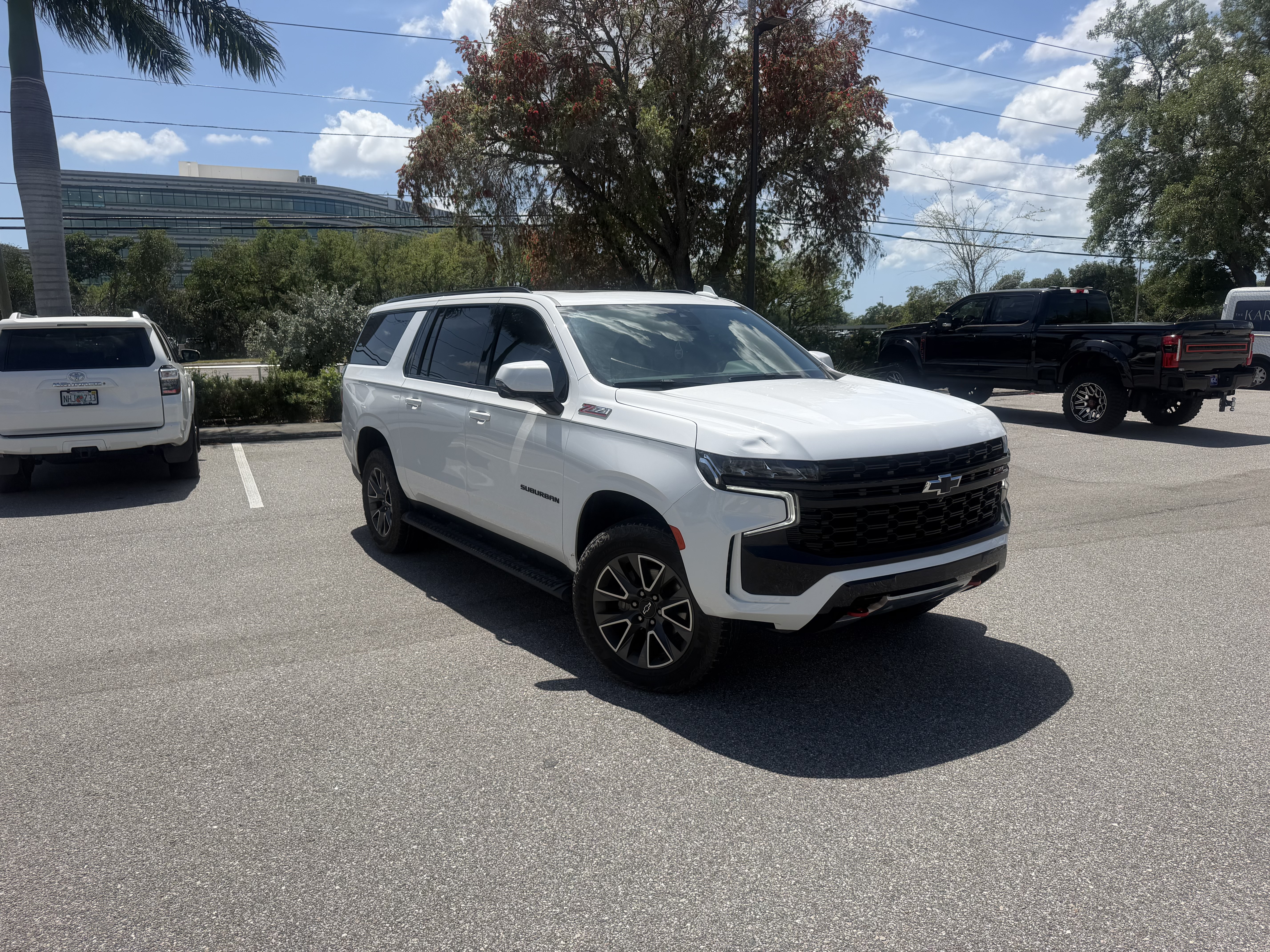 White Chevrolet Suburban 7-passenger SUV
