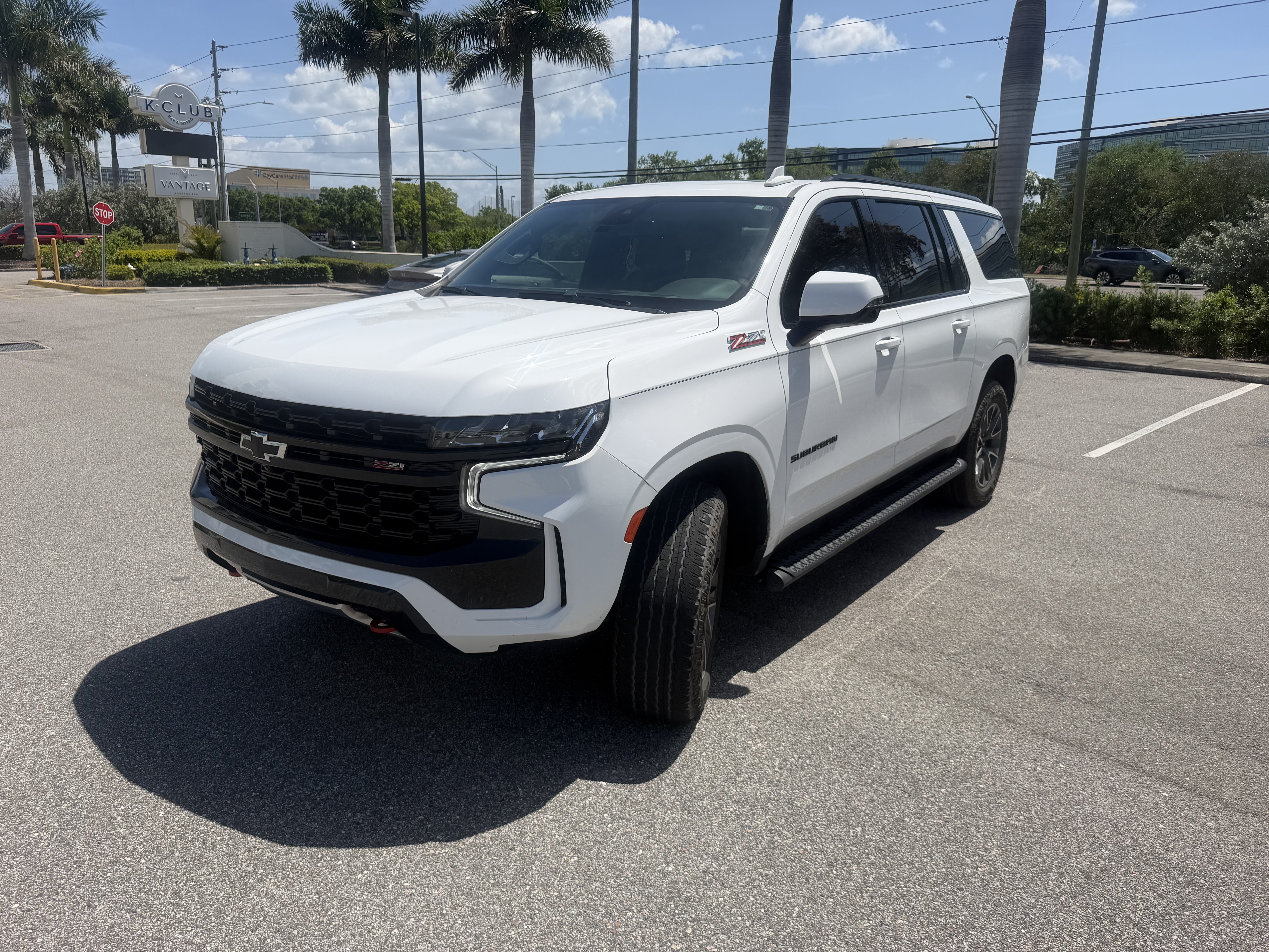 White Chevrolet Suburban SUV